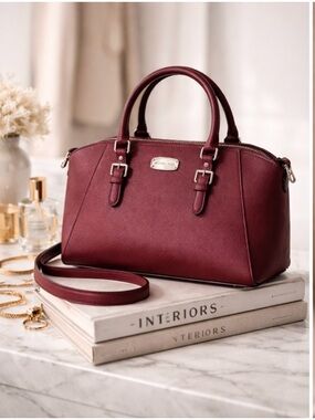 Michael Kors “Jet Set Travel Medium Saffiano Leather Dome Satchel